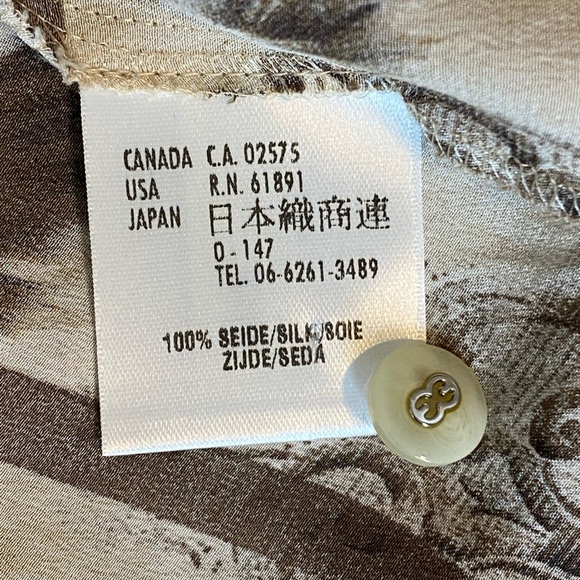 ESCADA Silk Charmeuse baroque animal print talk button down shirt blouse size 36 - Picture 13 of 14